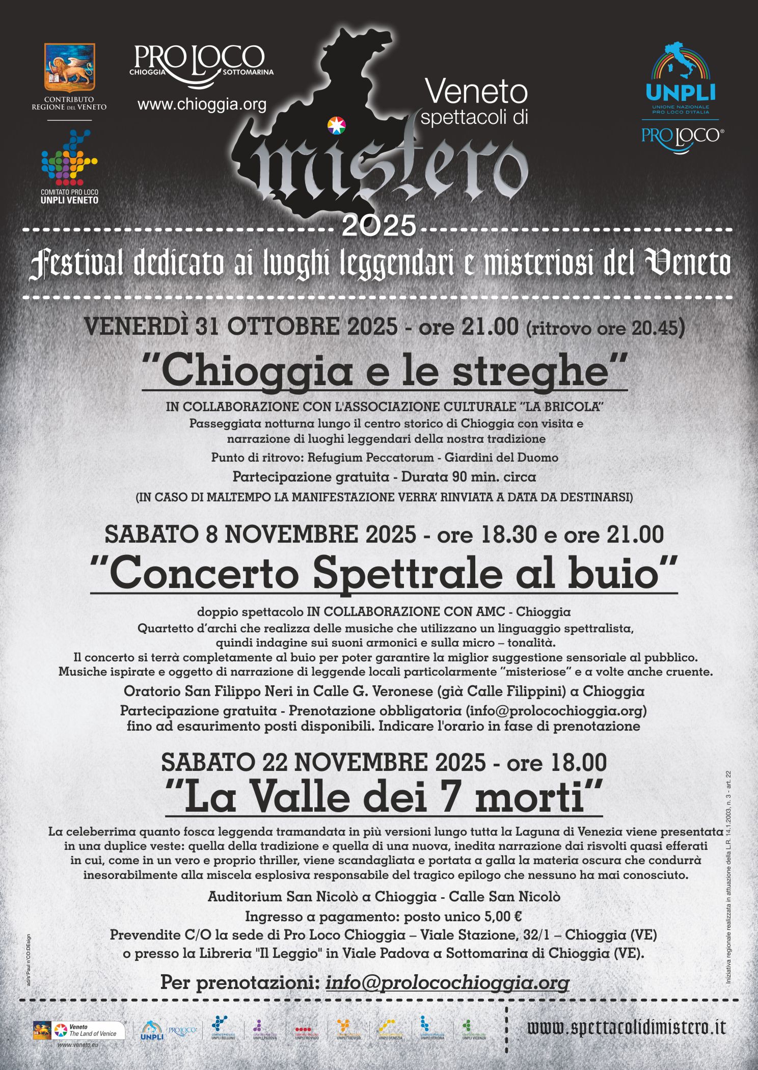 Locandina Spettacoli di mistero 2025 Locandina Spettacoli di mistero 2025